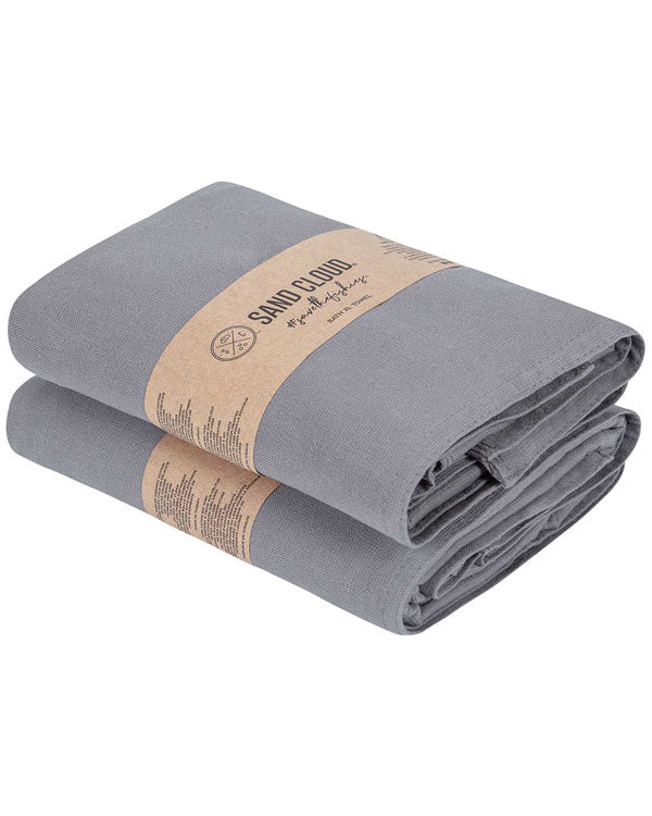 Terra Fringeless XL Bath Bundle – Grey – 2 Pack - SAND CLOUD