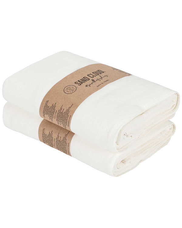 Terra Fringeless XL Bath Bundle – Ivory – 2 Pack - SAND CLOUD