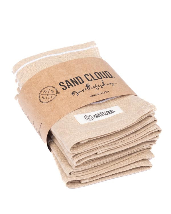 Classic Bath Washcloth Bundle- 6 Pack – Sand - SAND CLOUD