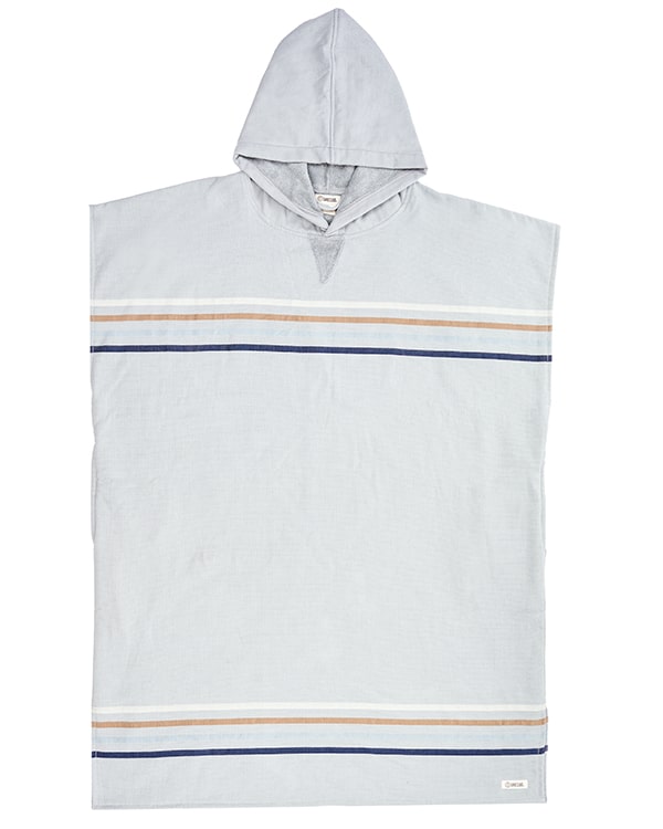 Border Classic Stripe Poncho – Grey - SAND CLOUD