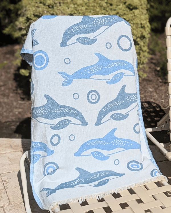 Dolphin Bubbles Kids Towel - SAND CLOUD