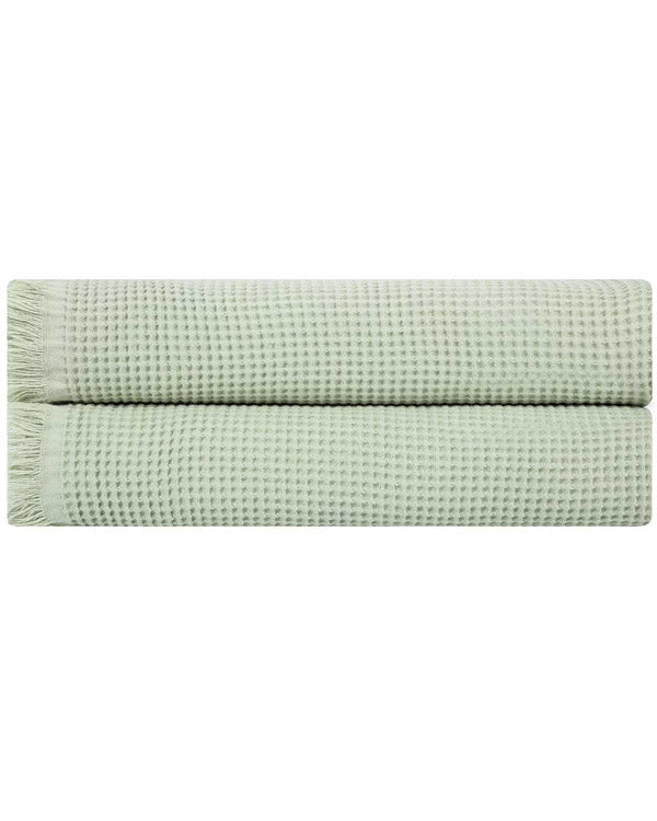 Micro Waffle XL Bath Bundle – 2 Pack – Sage - SAND CLOUD
