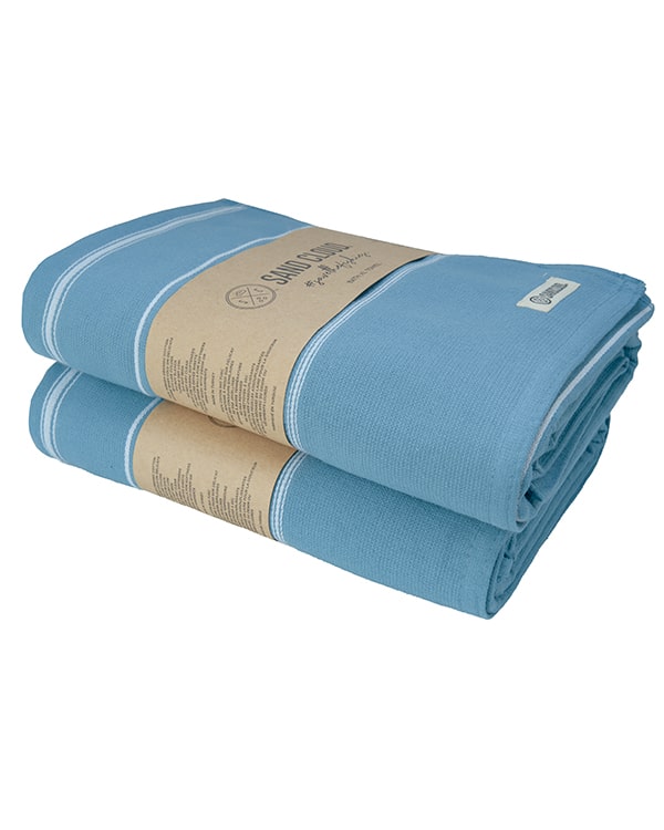 Classic Fringeless XL Bath Bundle – Slate Blue – 2 Pack - SAND CLOUD