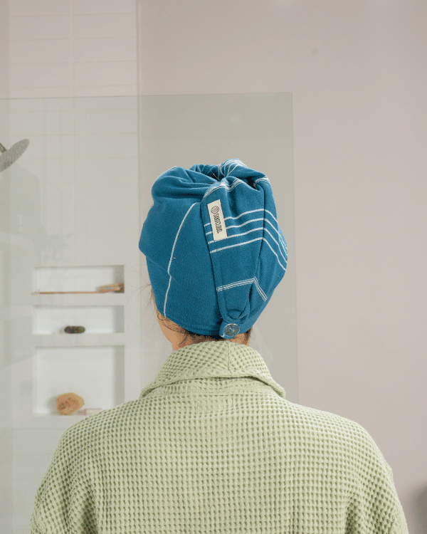 Classic Hair Towel – Teal Blue - SAND CLOUD
