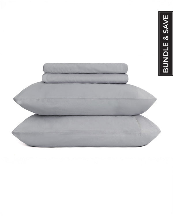 Signature Percale Solid Sheet Set Grey - SAND CLOUD