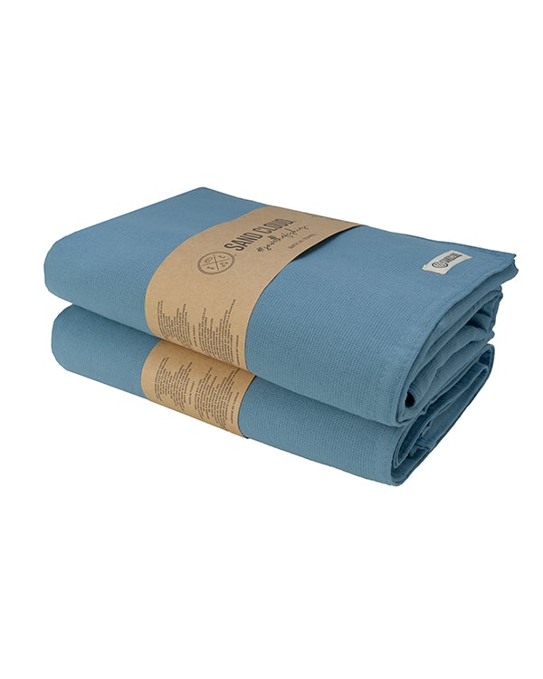 Terra Fringeless XL Bath Bundle – Slate Blue – 2 Pack - SAND CLOUD