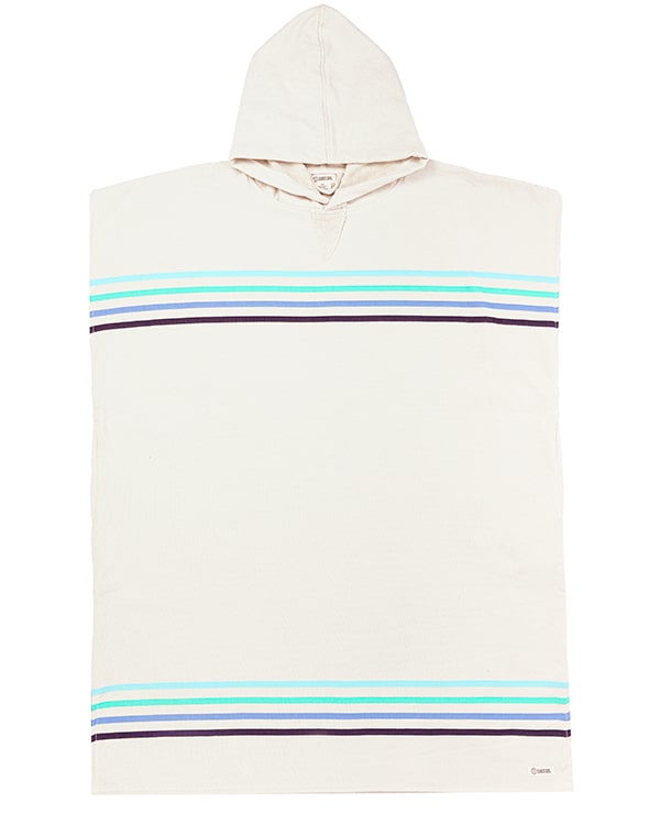 Border Classic Stripe Poncho – Aqua - SAND CLOUD