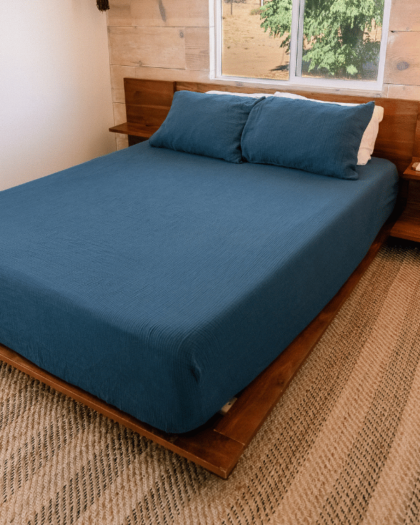 Sonoran Fitted Sheet – Dark Denim - SAND CLOUD