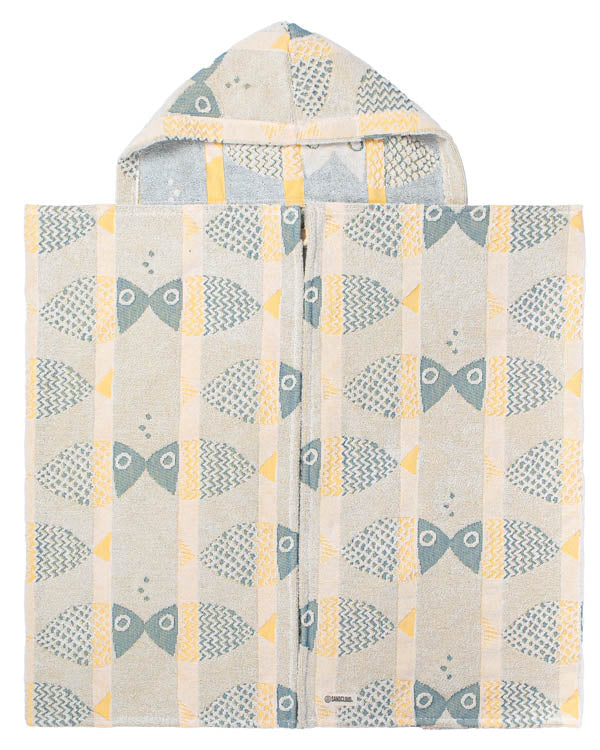 Fishies Hooded Kids Bath Towel - SAND CLOUD