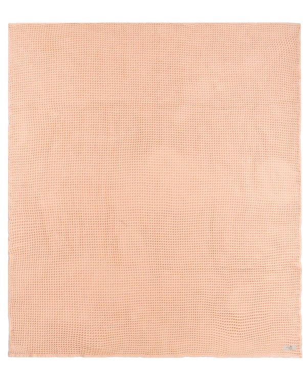 Little Fishies Waffle Blanket – Peach Fuzz - SAND CLOUD