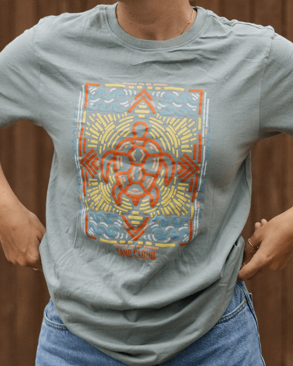 Mandala Turtle SS Tee – Chinoise Green - SAND CLOUD