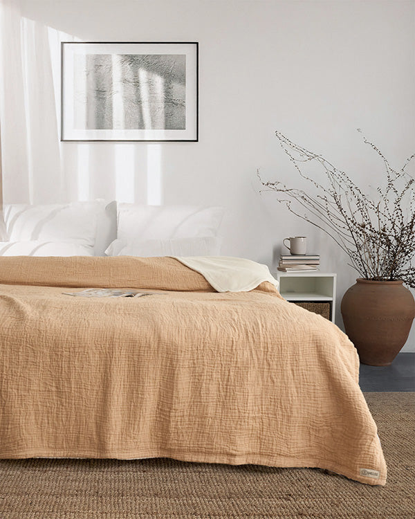 Softy Solid Plush Blanket – Beige - SAND CLOUD