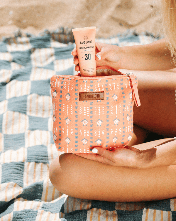 Diamond Mudcloth Zipper Pouch - SAND CLOUD