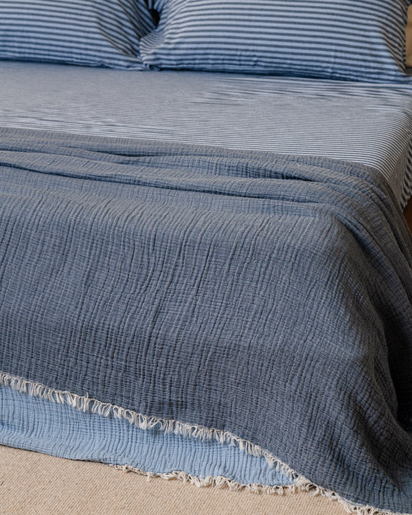 Senna Melange PARTY BLANKET™ Indigo – King - SAND CLOUD