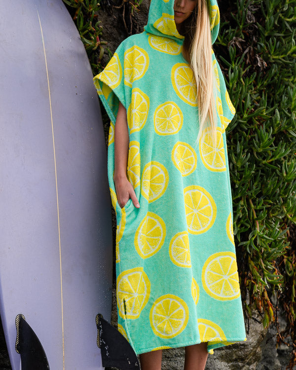 Lemons Hooded Poncho - SAND CLOUD