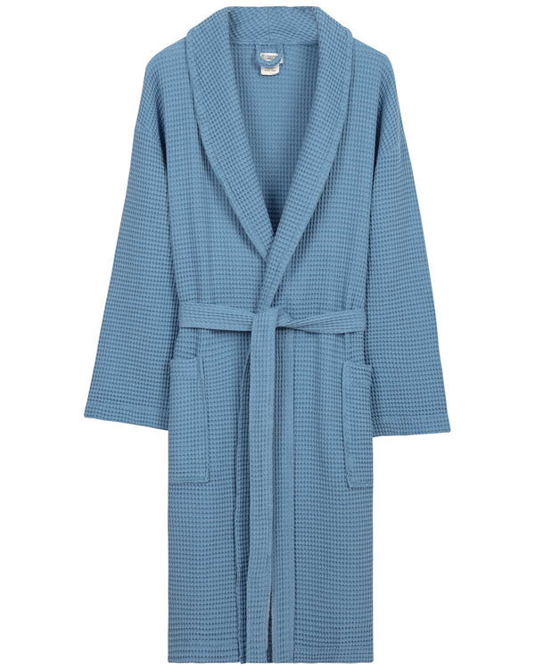 Micro Waffle Robe – Slate Blue - SAND CLOUD
