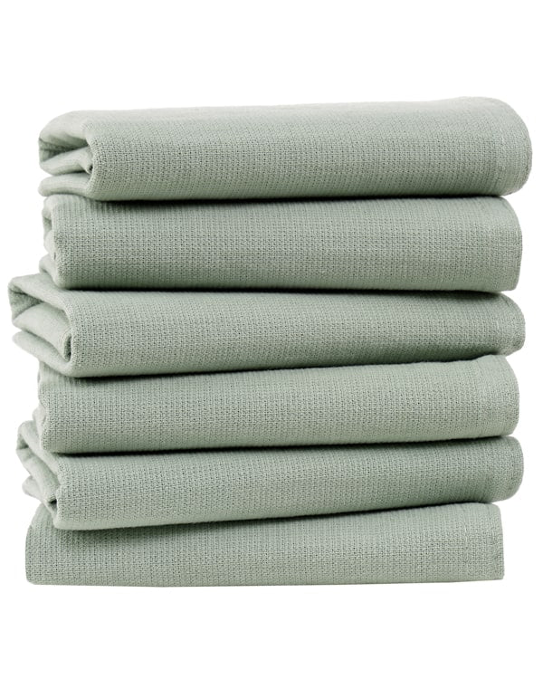 Terra Bath Washcloth Bundle – 6 Pack – Sage - SAND CLOUD