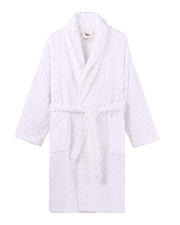 Polka Dot Robe – White - SAND CLOUD