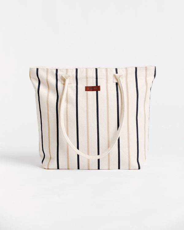 Vert Stripe Beach Tote - SAND CLOUD