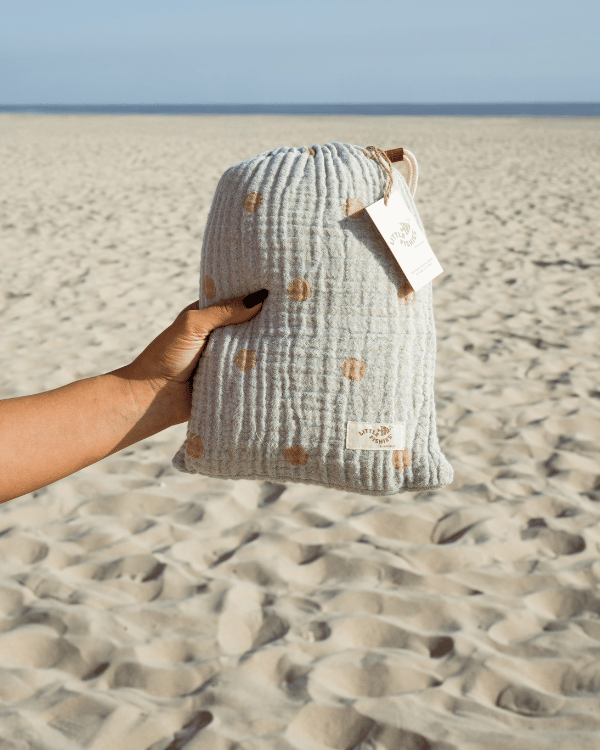 Choo-Choo Train Gauze Receiving Blanket Single with Pouch - SAND CLOUD