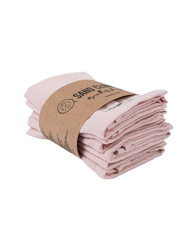 Terra Bath Washcloth Bundle 6 Pack – Calcite Pink - SAND CLOUD
