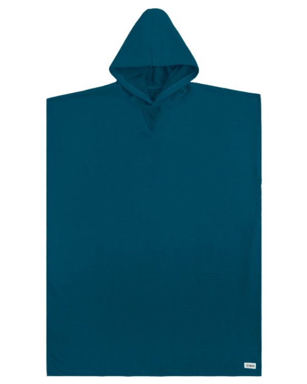 Terra Hooded Poncho – Teal Blue - SAND CLOUD