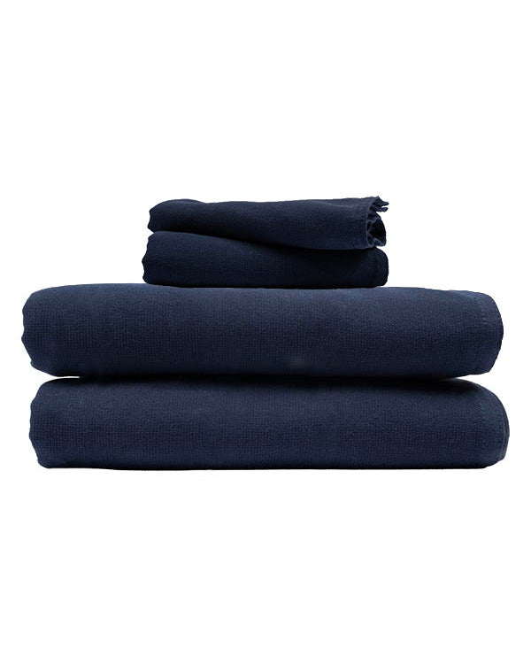 Terra Fringeless XL Bath Bundle – Navy - SAND CLOUD