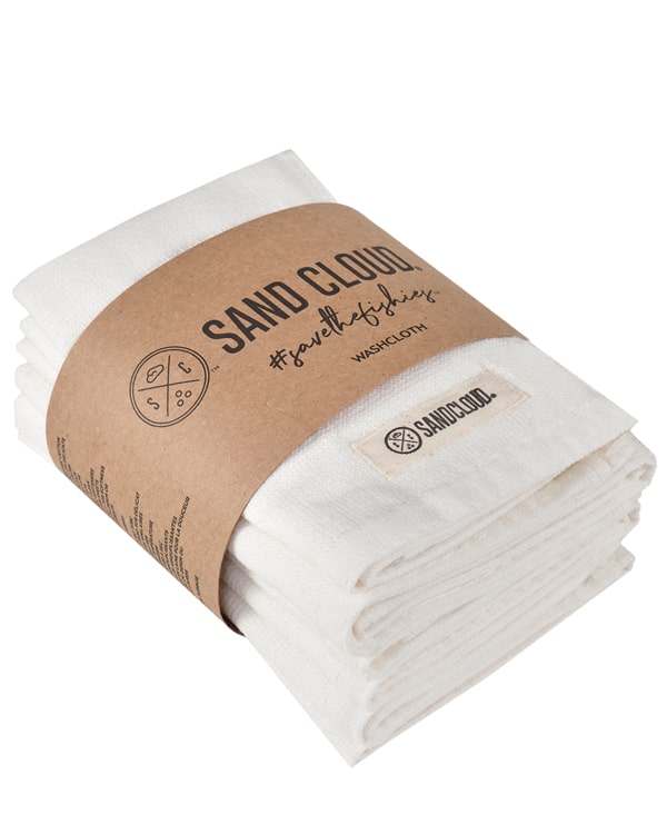 Terra Bath Washcloth Bundle – 6 Pack – Ivory - SAND CLOUD