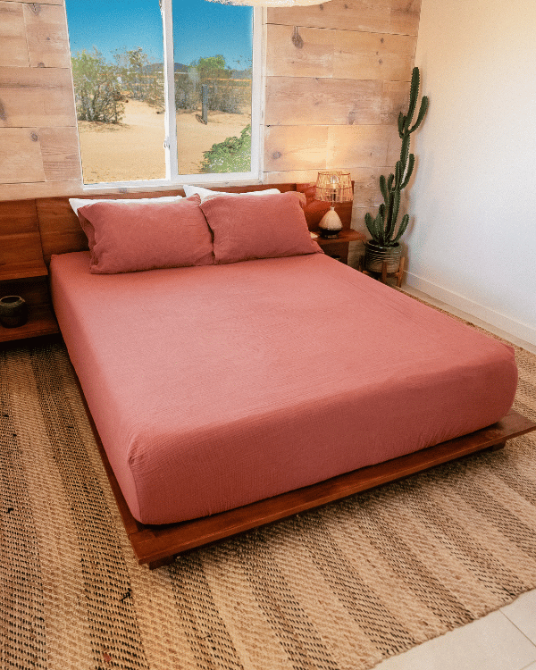 Sonoran Fitted Sheet – Terracotta - SAND CLOUD
