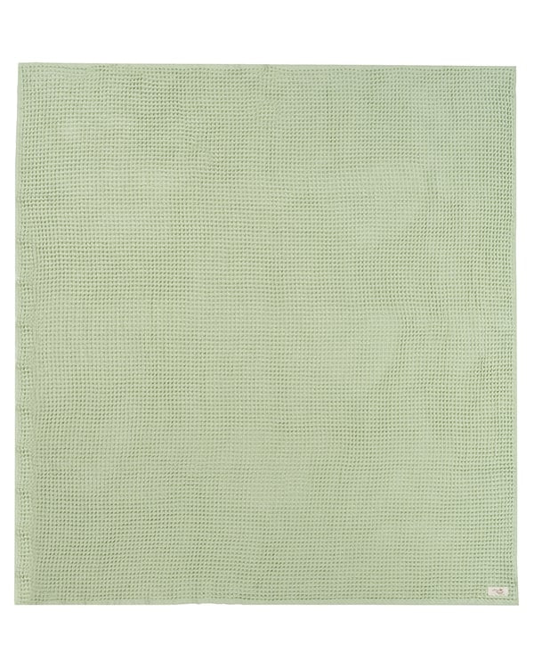 Little Fishies Waffle Blanket – Sage - SAND CLOUD