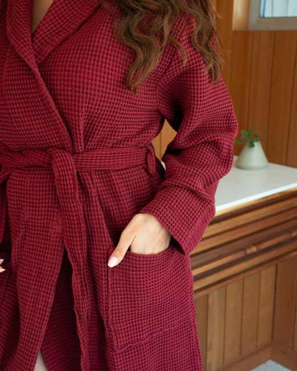 Bel Waffle Robe - SAND CLOUD