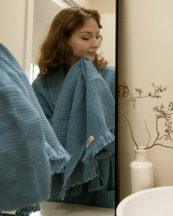 Micro Waffle Hand Bath Bundle – 2 Pack – Slate Blue - SAND CLOUD