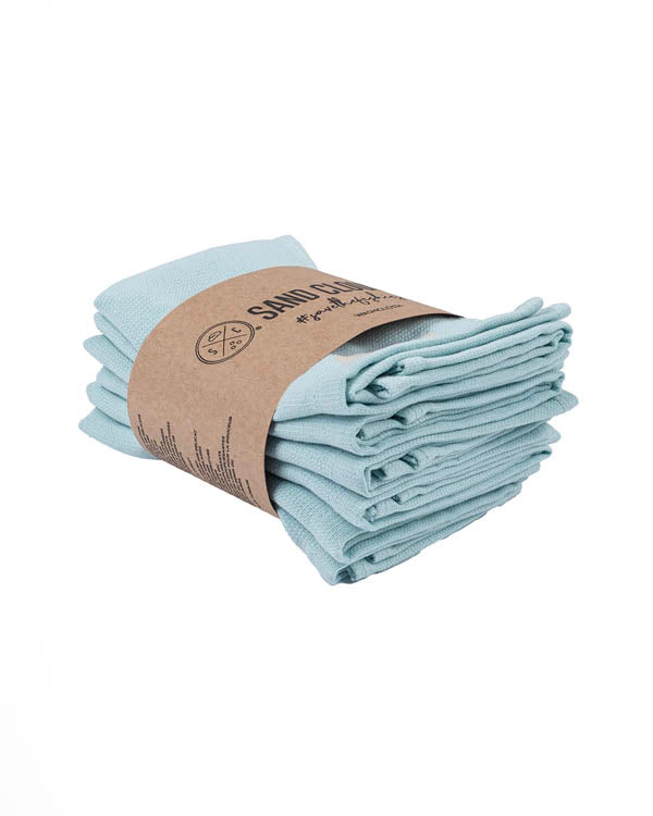 Terra Bath Washcloth Bundle 6 Pack – Seaglass - SAND CLOUD