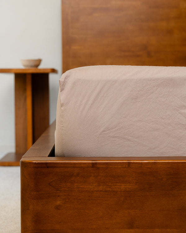 Signature Percale Solid Fitted Sheet Beige - SAND CLOUD