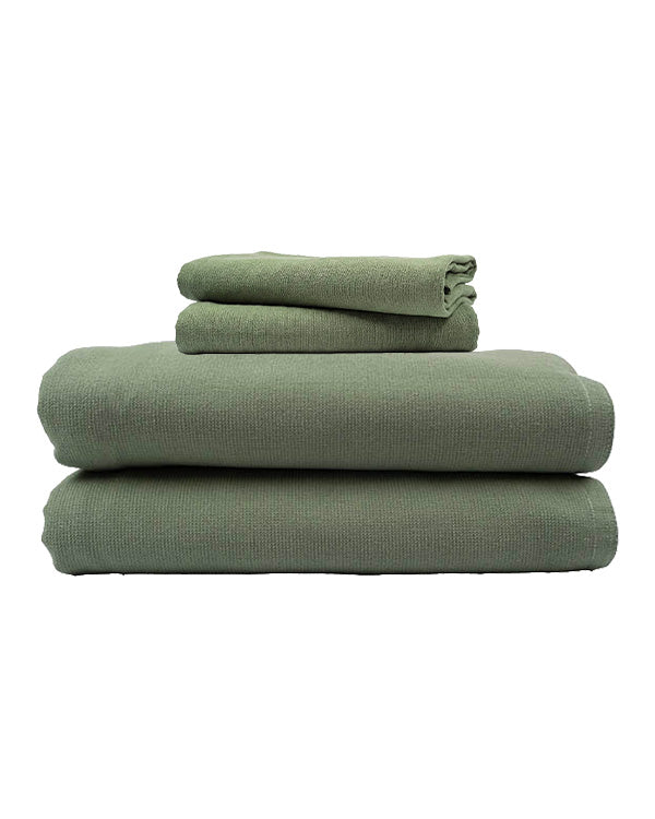 Terra Fringeless XL Bath Bundle – Hedge Green - SAND CLOUD