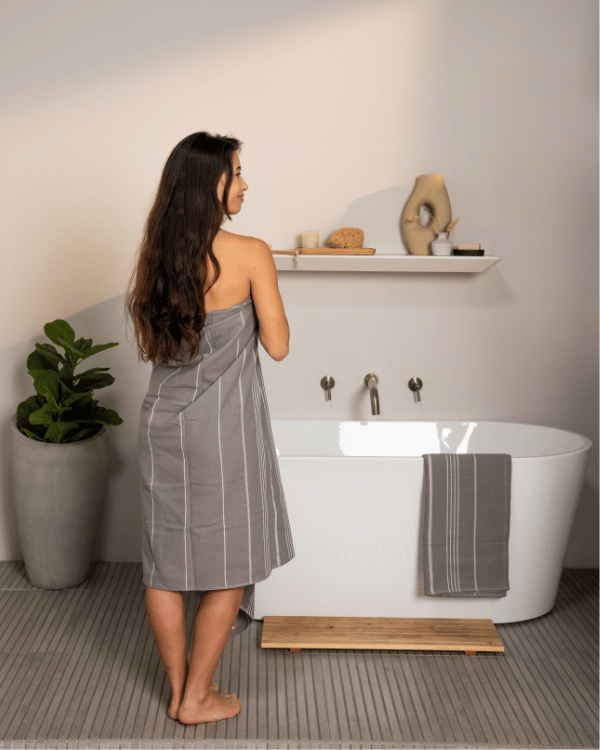 Classic Fringeless XL Bath Bundle – Grey - SAND CLOUD