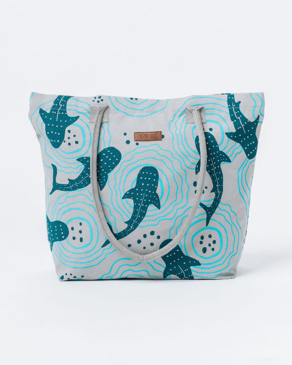 Shark Ripples Beach Tote - SAND CLOUD