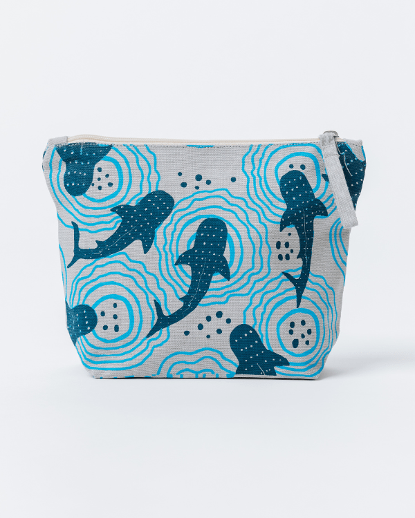 Shark Ripples Zipper Pouch - SAND CLOUD
