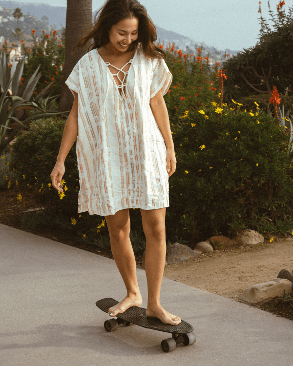 Daisy Stripe Cover Up - SAND CLOUD