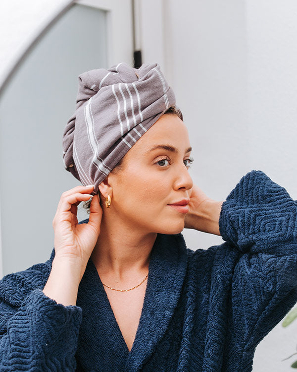 Classic Hair Towel – Grey - SAND CLOUD