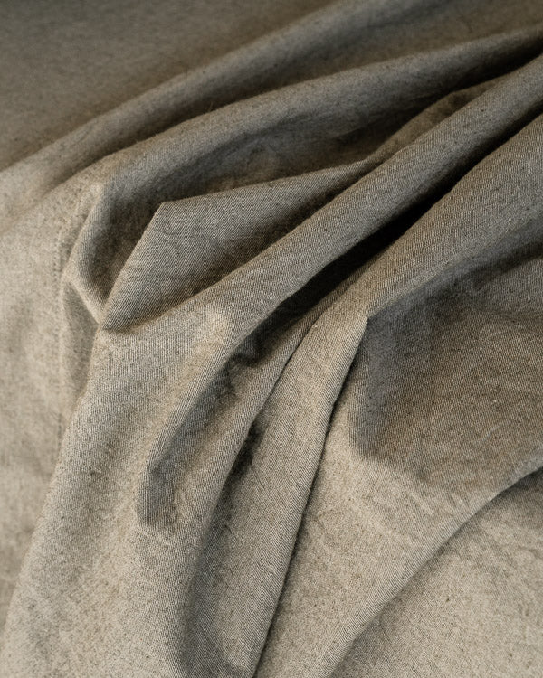 Classic Micro Twill Solid Melange Fitted Sheet Moss - SAND CLOUD