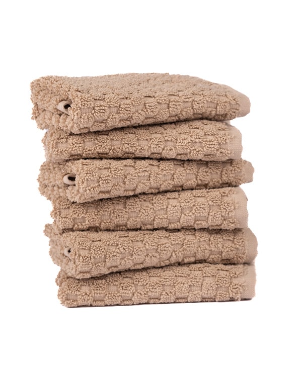 Atom Washcloth Bath Bundle – Sand – 6 Pack - SAND CLOUD