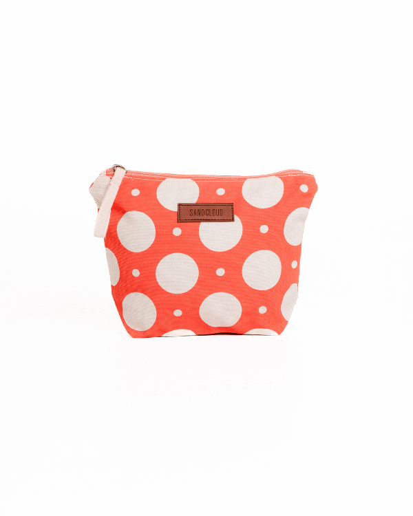 Polka Dot Zipper Pouch - SAND CLOUD