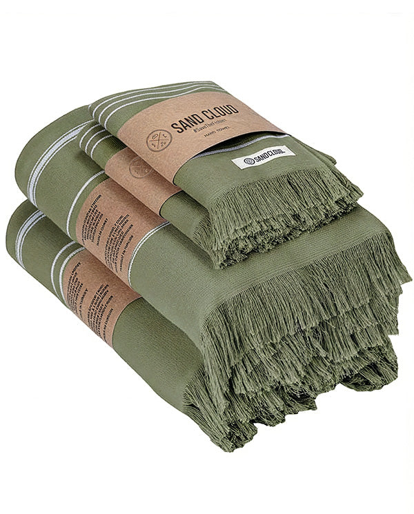 Classic XL Bath Bundle – Hedge Green - SAND CLOUD