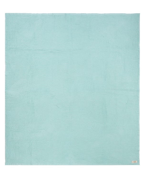 Little Fishies Waffle Blanket – Seafoam - SAND CLOUD