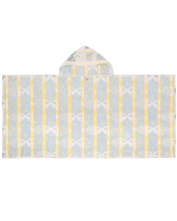 Fishies Hooded Kids Bath Towel - SAND CLOUD