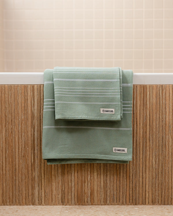 Classic Fringeless XL Bath Bundle – Sage - SAND CLOUD