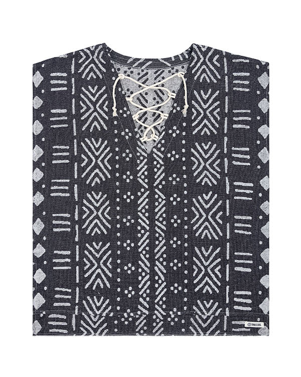 Adobe Mudcloth Cover Up Black - SAND CLOUD