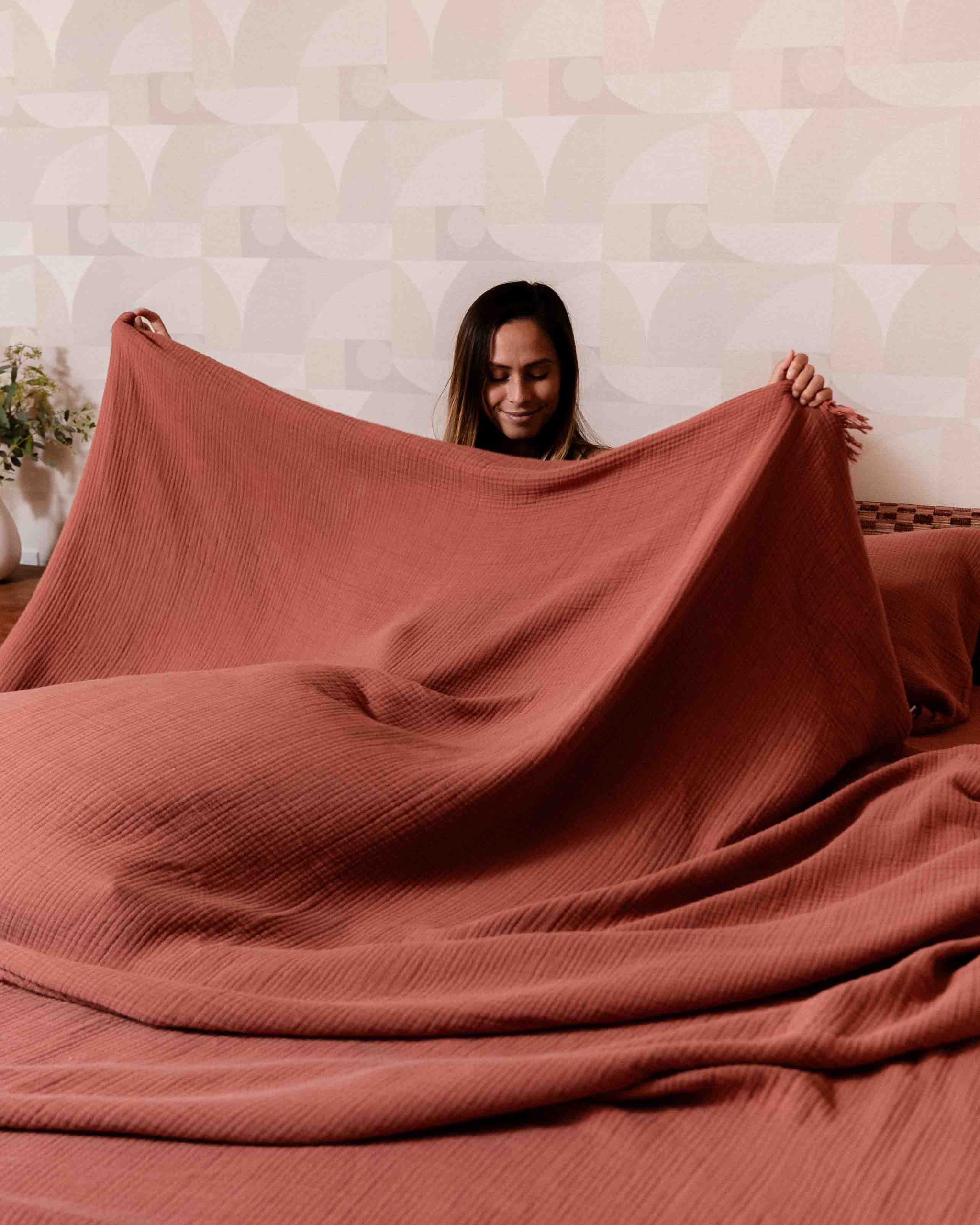 Lara Terracotta – PARTY BLANKET™ – Queen - SAND CLOUD