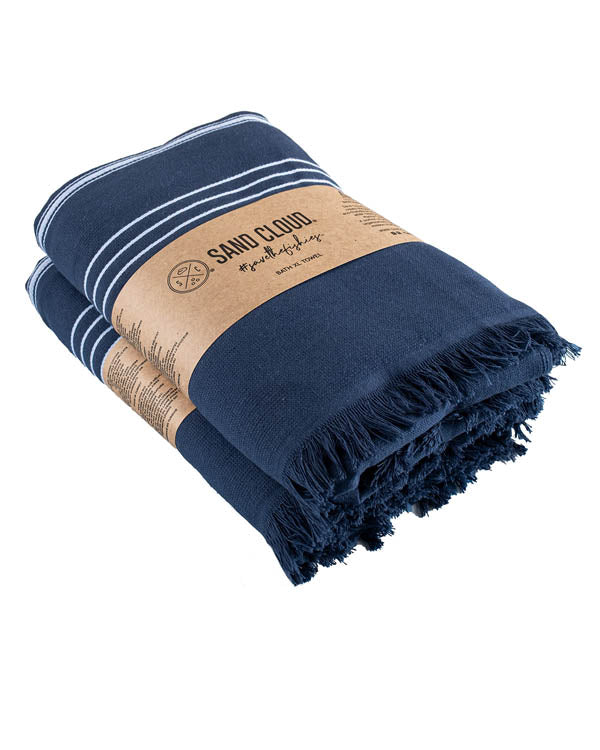 Classic XL Bath Bundle 2 Pack – Navy - SAND CLOUD
